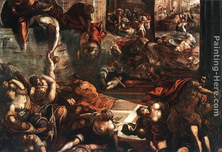 The Slaughter of the Innocents painting - Jacopo Robusti Tintoretto The Slaughter of the Innocents art painting